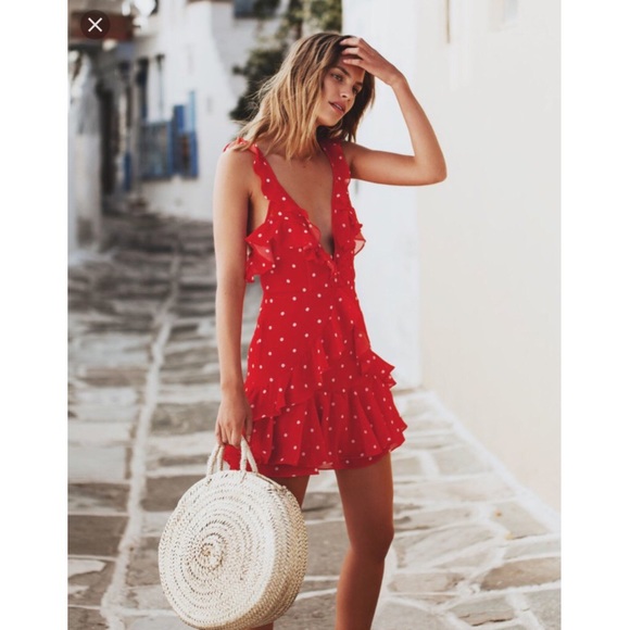 lemon polka dot dress